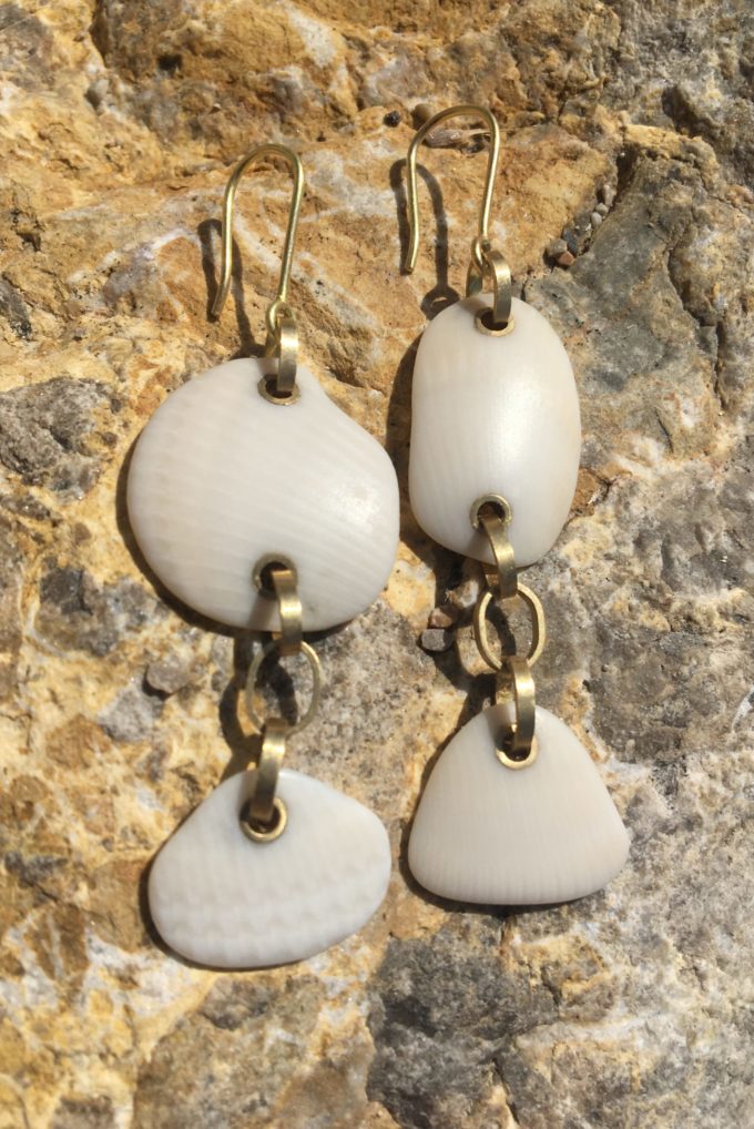 Pair of shell earrings